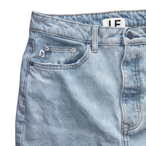 Lovers + Friends Reece High Rise Rigid Slim Straight Jeans In Palms 28 - Picture 14 of 15